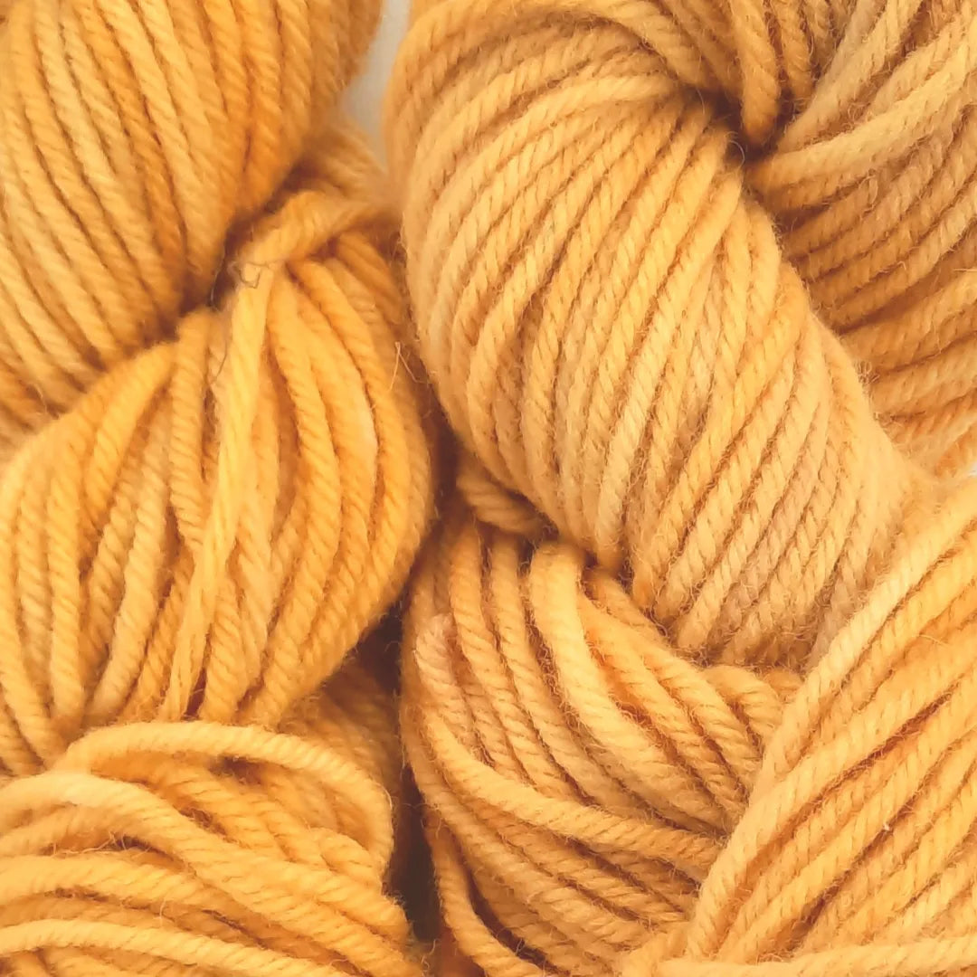 Hand-Dyed Super Bulky Yarn - Bright Gold