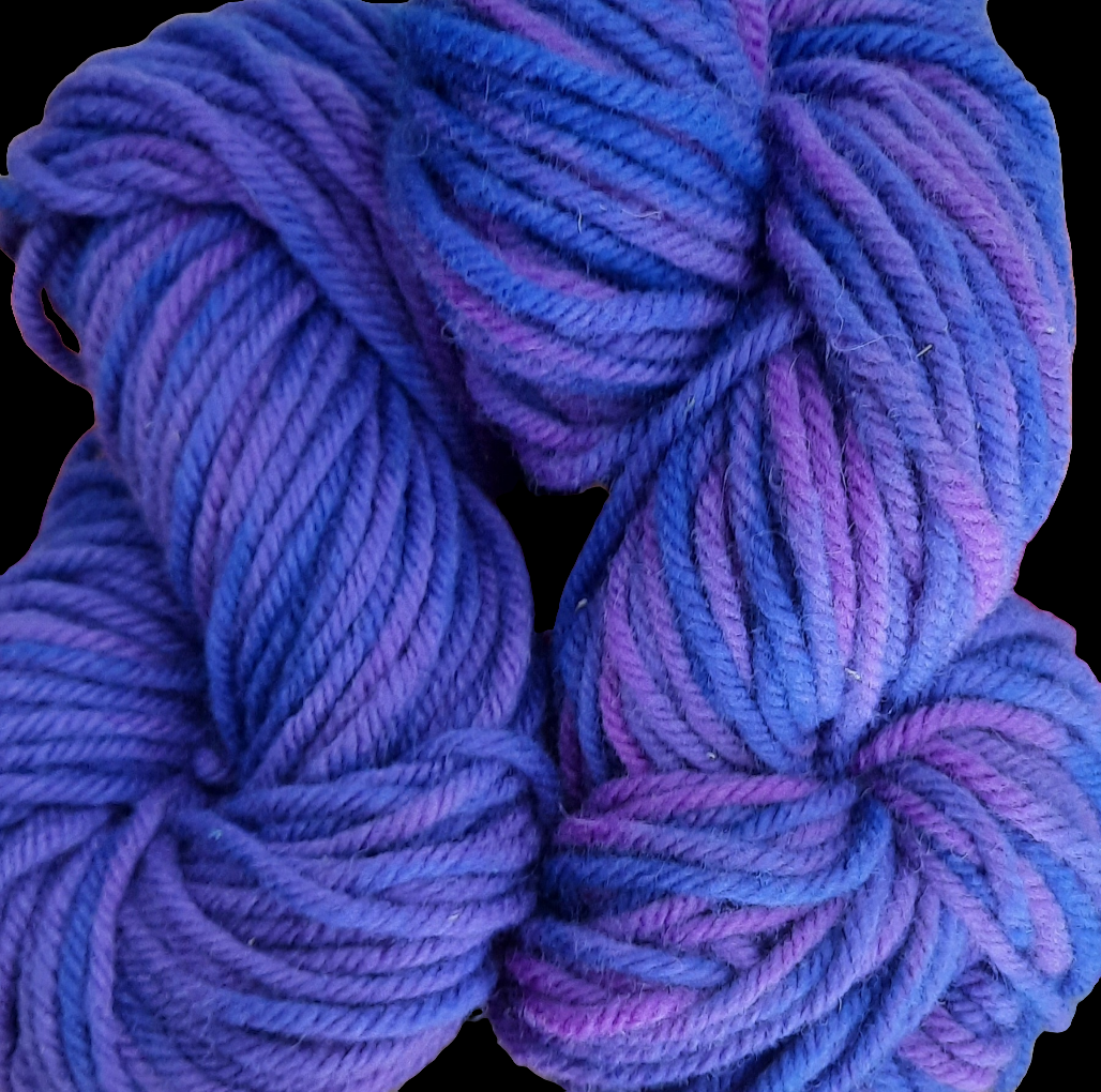 New! Hand-Dyed Super Bulky  (4 ply) Yarn - Wild Violet